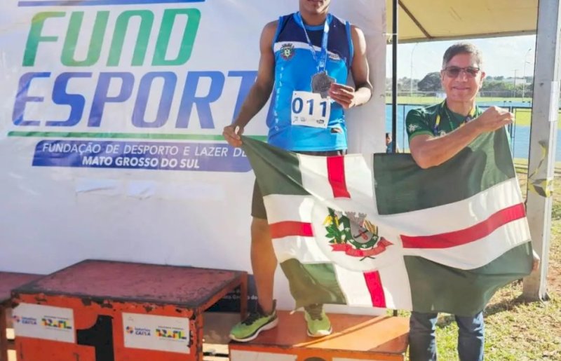 Atleta de Aral Moreira é o 3º melhor do Estado na prova dos 100 metros no atletismo