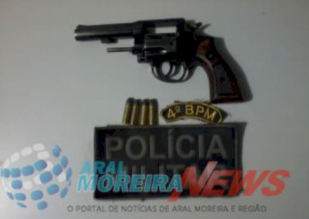Homem é preso por porte ilegal de arma em Aral Moreira