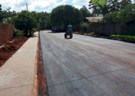 Concluída frente de asfalto conquistada na gestão do ex-prefeito Edson de David