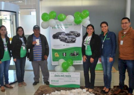 Sicredi Aral Moreira realizou mais um sorteio da promoção 'Poupar no Sicredi é tudo de bom'