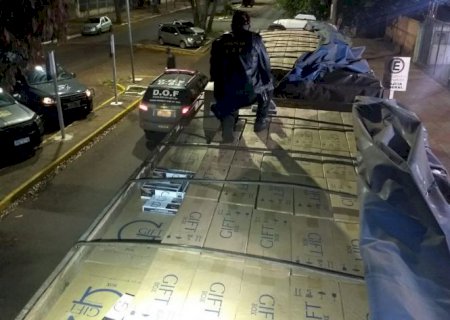 DOF apreende carregada com cigarros em Aral Moreira